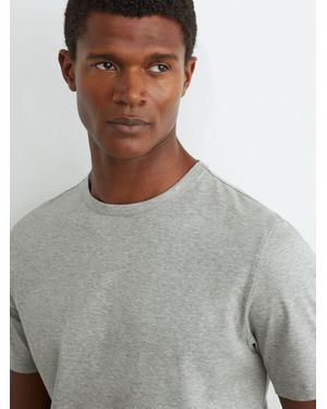 Reiss Air-Water Cotton Tailored-Fit T-Shirt - Grey