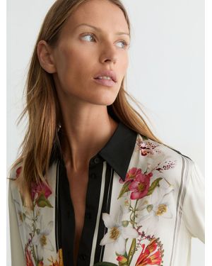 Reiss X Nybg Scarf-Print Shirt - Brown
