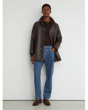 Reiss Jimmy - Mid Blue Relaxed Straight-leg Jeans, 34w X 33l (uk 34 L)