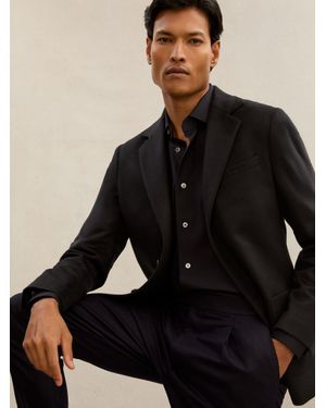 Reiss Atelier Cashmere Single-Breasted Blazer Tailored-Fit - Black