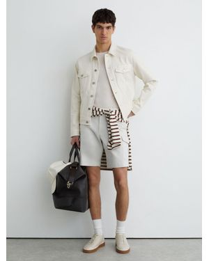 Reiss Wicket Cotton Chino Shorts With Stretch - White