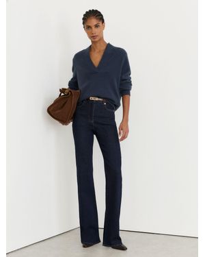 Reiss Petite High-Rise Bootcut Jeans - Blue
