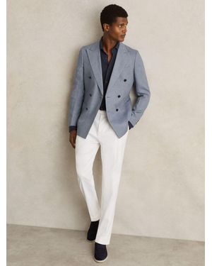 Reiss Kason Loafers Suede Plain - White