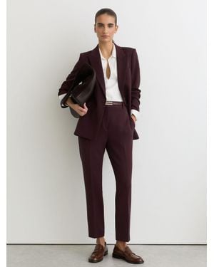 Reiss Gabi Polyester Suit Trousers - Natural