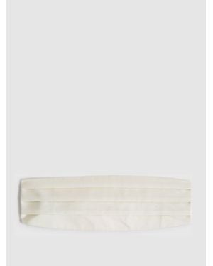 Reiss Silk Cummerbund - Natural