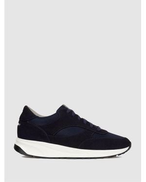 Unseen Footwear Suede And Mesh Rozel Trainers - Blue