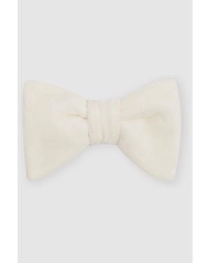 Reiss Hike Velvet Bow Tie - Natural