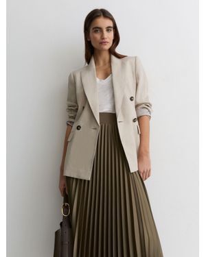 Reiss Pleated Midi Skirt - Multicolour