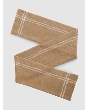 Reiss Liana - Camel Wool Cashmere Fringed Scarf, One - Natural