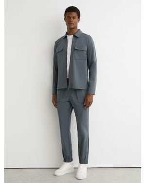 Reiss Technical Cuffed Drawstring Trousers - Blue