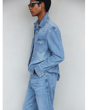 Reiss Denim Western Overshirt - Blue