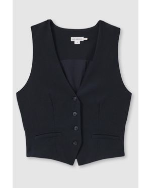 GOOD AMERICAN Single Breasted Waistcoat - Black