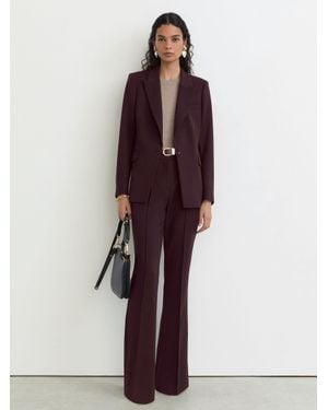 Reiss Gabi - Berry Flared Suit Trousers, Us 6 - Natural