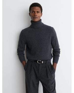 Reiss Osbourne - Charcoal Grey Jumper, M - Blue