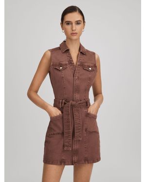 PAIGE Denim Mini Dress - Brown