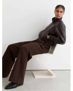 Reiss Petite Wide-Leg Elasticated-Waist Trousers - Multicolour