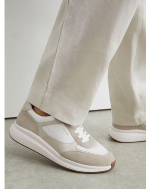 Reiss Suede-Trim Runner Trainers - Natural