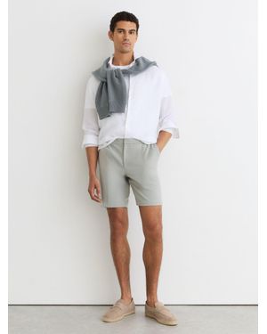 Reiss Deck - Sage Green Drawstring Chinos Shorts, 30 - Natural