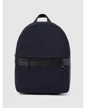 Reiss Neoprene Zipped Backpack - Blue