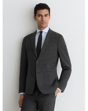 Reiss Graduate Single-Breasted Tailored-Fit Suit Blazer - Grey