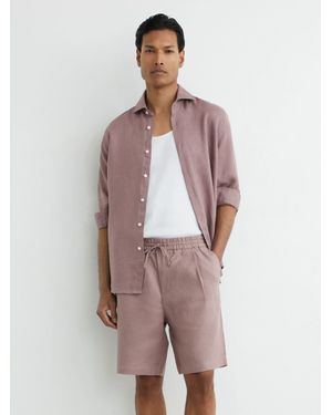 Reiss Linen Drawstring Shorts - Multicolour