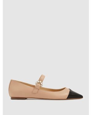 Camilla Elphick Camilla Leather Pointed Flats, Taupe - Multicolour