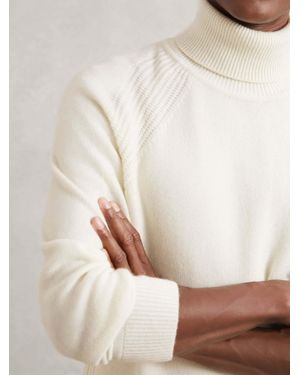 Reiss Wool-Cashmere Roll-Neck Jumper - Natural