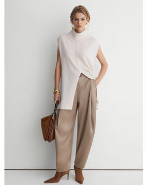ATELIER Cashmere Funnel-Neck Tabard - Natural