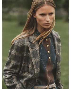 Reiss Sandor Wool Relaxed Single-Breasted Blazer - Green
