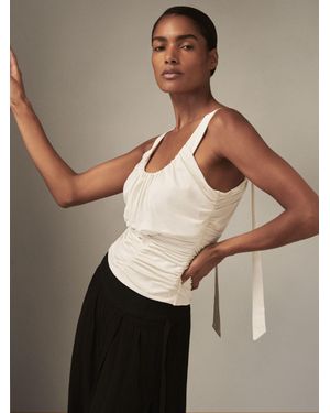 Reiss Darlie - Ivory | Royal Ballet Ruched Vest, L (us 12-14) - Natural