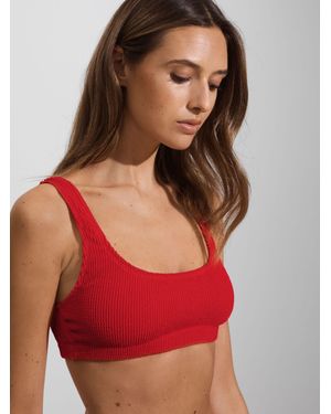GOOD AMERICAN Always Fits Textured Bikini Top