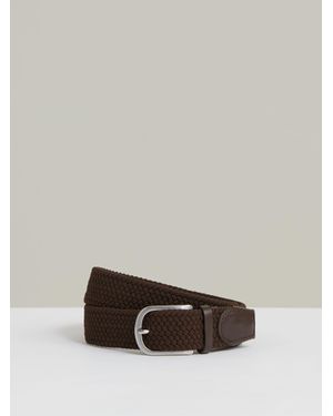 Reiss Basket Weave Belt - Brown