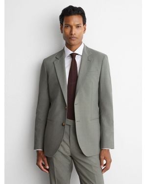 Reiss Tailored Fit Wool-Blend Single-Breasted Suit Blazer - Grey
