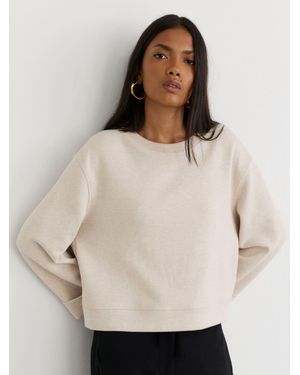 Reiss Cotton-Blend Sweatshirt With Cashmere - Natural