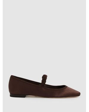 PAIGE Satin Ballerina Shoes - White