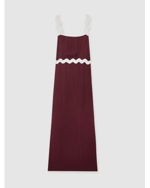 【海外限定】REISSワンピース☆Burgundy Asher Wave-Trim Crepe reiss-Burgundy-Wave-Trim-Crepe