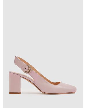 Camilla Elphick Camilla Leather Slingback Heels - Pink