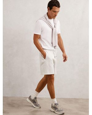 Reiss Cotton-Blend Drawstring Shorts - Natural