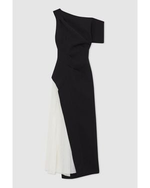 Acler Sudden Dress With Contrast Skirt, & Cream - White
