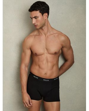 Reiss Heller - Black Three Pack Of Cotton Blend Boxers, S