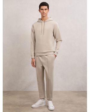 Reiss Interlock Drawstring Joggers - Natural