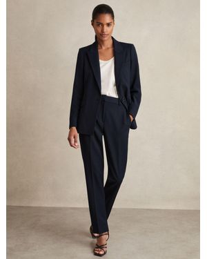 Reiss Gabi - Navy Slim Fit Suit: Trousers - Blue