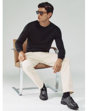 Reiss Bishopsgate - White Straight-leg Jeans, 30 - Grey