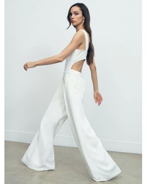 Reiss Wide-Leg Cut-Out Jumpsuit - White