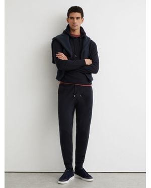Reiss Merino Wool-Blend Cuffed Joggers - Blue