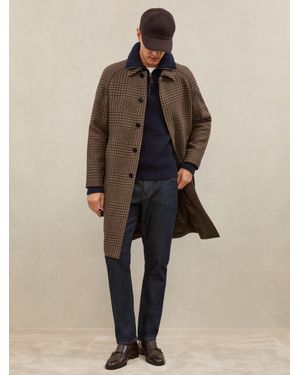 Reiss Atelier Wool Raglan Overcoat - Natural