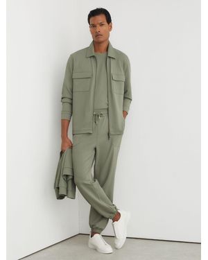 Reiss R-Flex Stretch-Twill Zip-Through Overshirt - Green