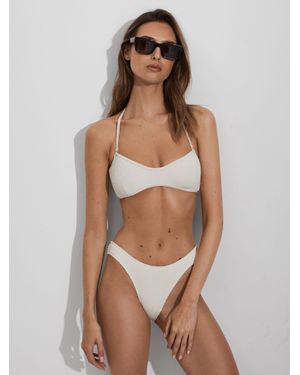 GOOD AMERICAN Always Fits Textured Bikini Bottoms - Brown