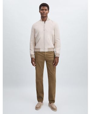 PAIGE Stretch-Cotton Slim Trousers - Natural