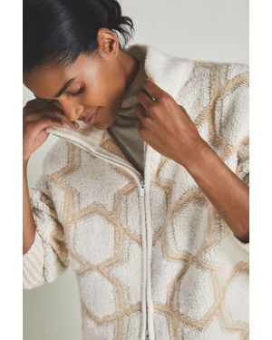 Les 100 Ciels Neutral/cream | S Cashmere-blend Bouclé Jacket - Multicolour